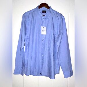 Untuckit Hillside Slim Fit Blue Shirt Men XXL Professional‎ Business Career Work